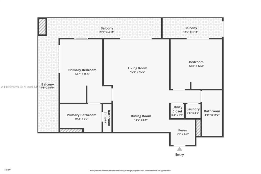 2D floor plan layout of this home in Natiivo Miami, Miami, FL (Image 5).