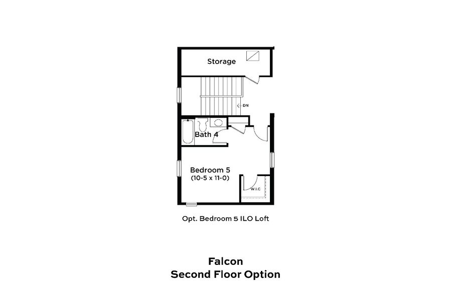 2D floor plan layout for the Falcon by DRB Homes in Biscayne Landing at Seaire, Parrish, FL (Image 26).