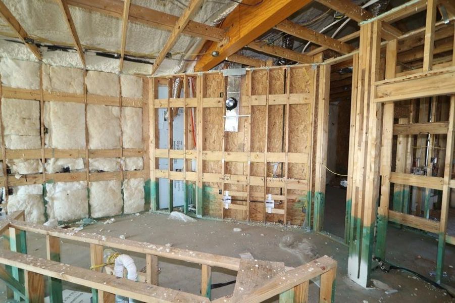 In-progress construction of a new home in Meridiana 55' Homesites, Manvel, TX (Image 9). In-progress construction of a new home in Meridiana 55' Homesites, Manvel, TX (Image 9).