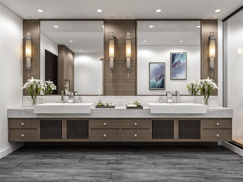 Furnished interior view inside a new home in , Atlanta (Image 47).