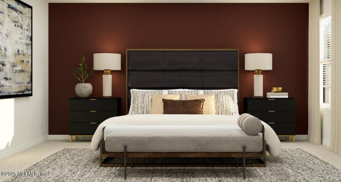 Furnished interior view inside a new home in Kings Preserve, Jacksonville (Image 5). Furnished interior view inside a new home in Kings Preserve, Jacksonville (Image 5).