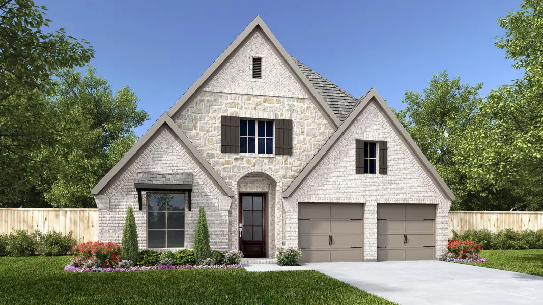Representative exterior photo of a completed home built from the 2357W by Perry Homes in Evergreen, Conroe, TX (Image 16).