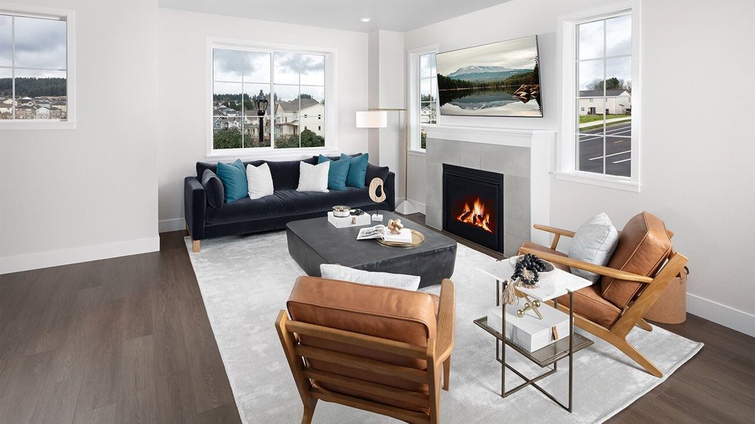 Representative furnished interior of a home built from the Belmont by Risewell Homes in Elevon, Lavon (Image 8).