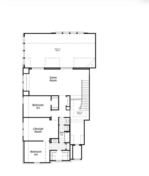 2D floor plan layout for the 224 Plan by Highland Homes in Two Step Farm: 60ft. lots, Montgomery, TX (Image 6).