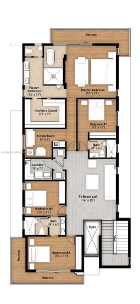 2D floor plan layout of this home in , Fort Lauderdale, FL (Image 3).
