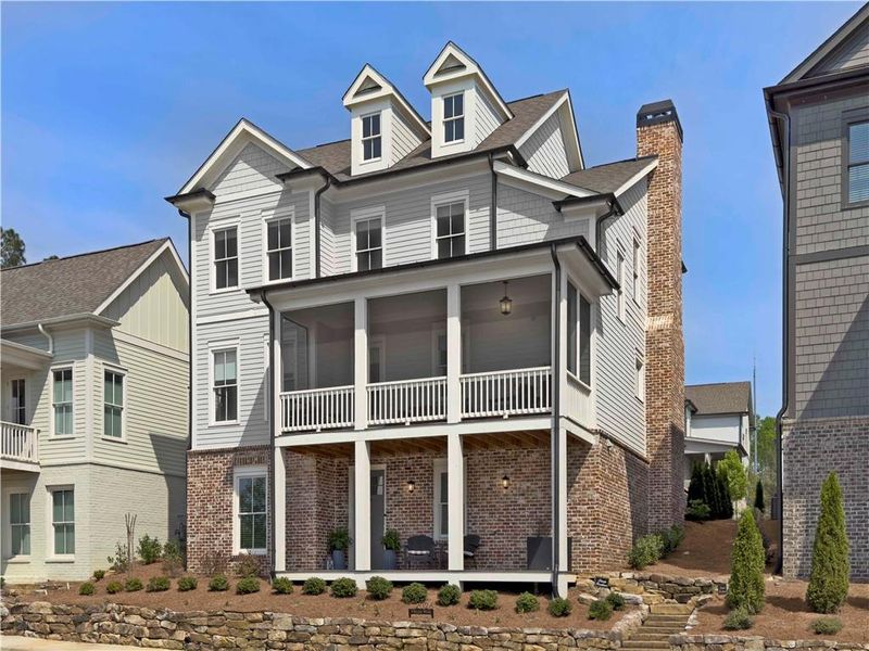Front exterior of a new home in Crossroads, Milton, GA, highlighting curb appeal (Image 24).