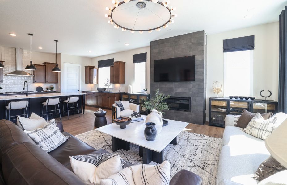 Furnished interior view inside a new home in Hilltop at Inspiration, Aurora (Image 7).