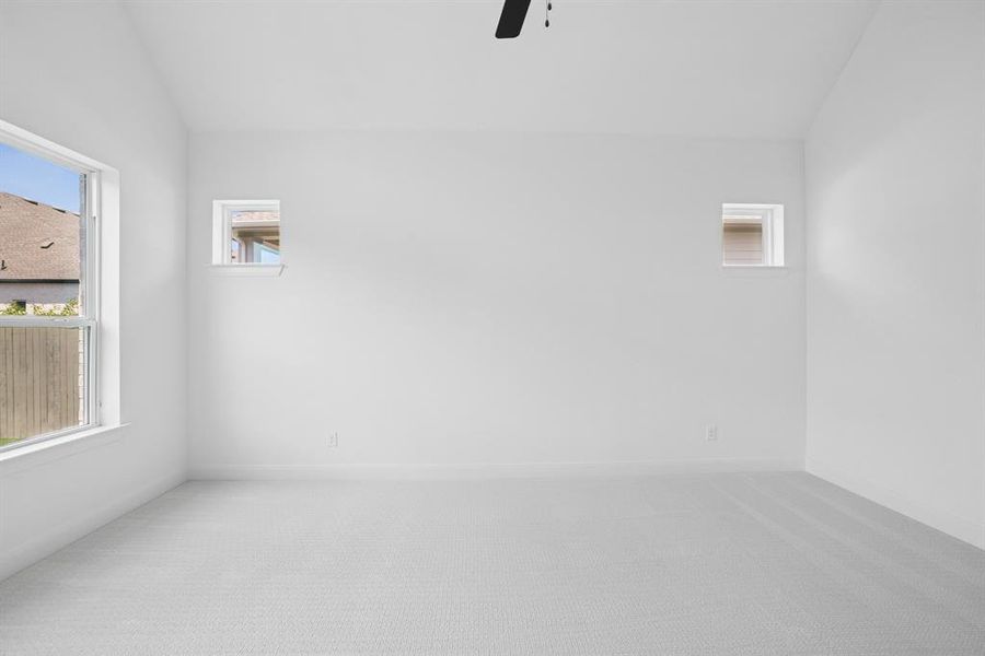 Spacious, unfurnished interior of a new home in Pecan Square - Gardens, Northlake (Image 29). Spacious, unfurnished interior of a new home in Pecan Square - Gardens, Northlake (Image 29).