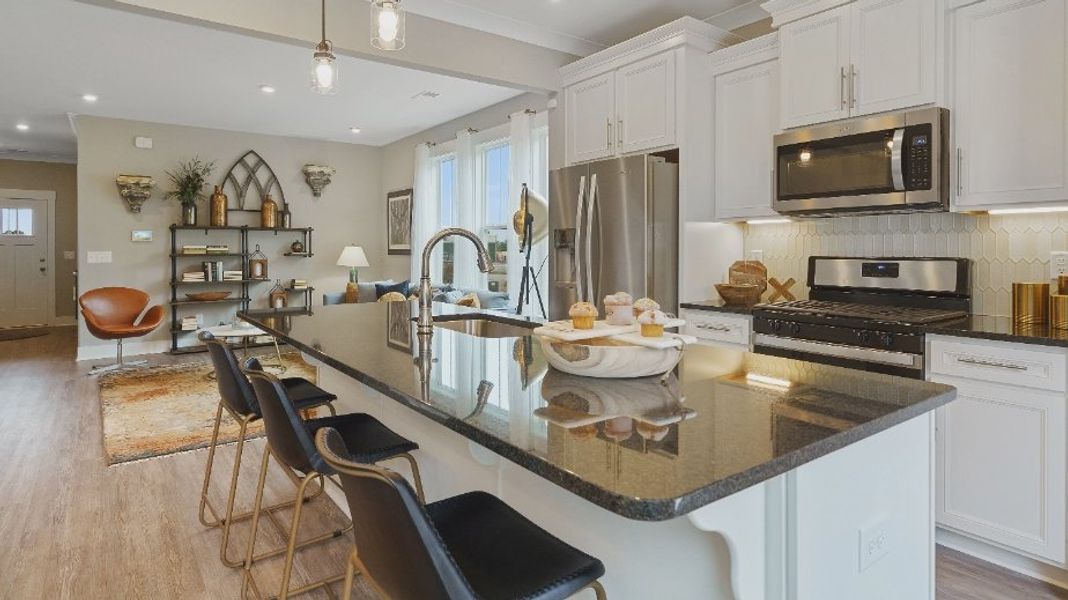 Furnished interior view inside a new home in Sidney Creek Townhomes, Zebulon (Image 11).