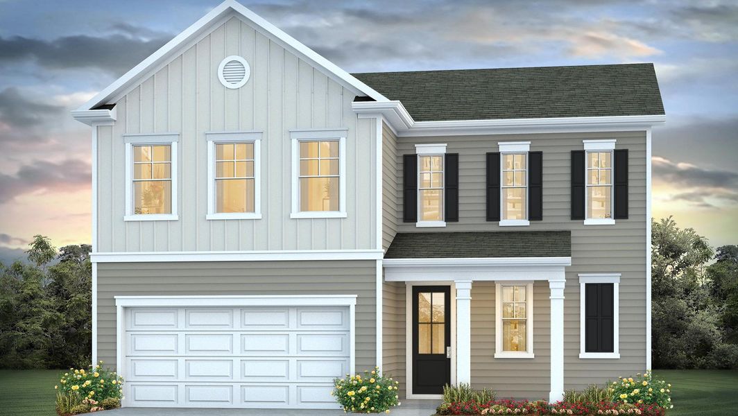 Representative exterior photo of a completed home built from the Belfort by D.R. Horton in Lake Tide Summit, Chapin, SC (Image 21). Representative exterior photo of a completed home built from the Belfort by D.R. Horton in Lake Tide Summit, Chapin, SC (Image 21).