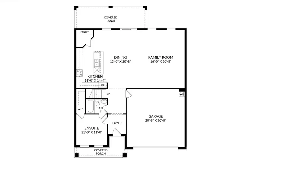 2D floor plan layout for the The Chester by Stanley Martin Homes in Brookshire, Titusville, FL (Image 4).