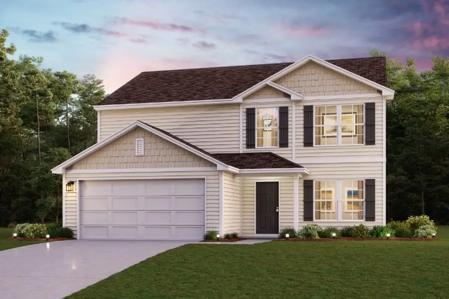 Front exterior of a new home in Green Needles, Lexington, NC, highlighting curb appeal (Image 1). Front exterior of a new home in Green Needles, Lexington, NC, highlighting curb appeal (Image 1).