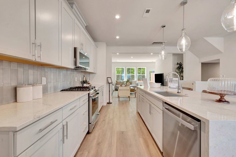 Representative furnished interior of a home built from the Huck by Tri Pointe Homes in Twinleaf Townes, Chapel Hill (Image 8).