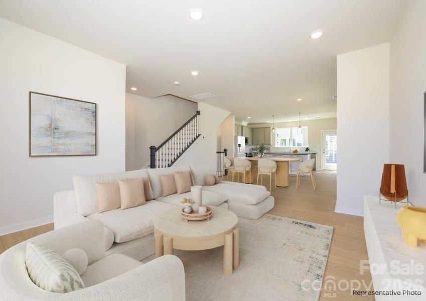 Furnished interior view inside a new home in Central Living at Craig, Charlotte (Image 3). Furnished interior view inside a new home in Central Living at Craig, Charlotte (Image 3).