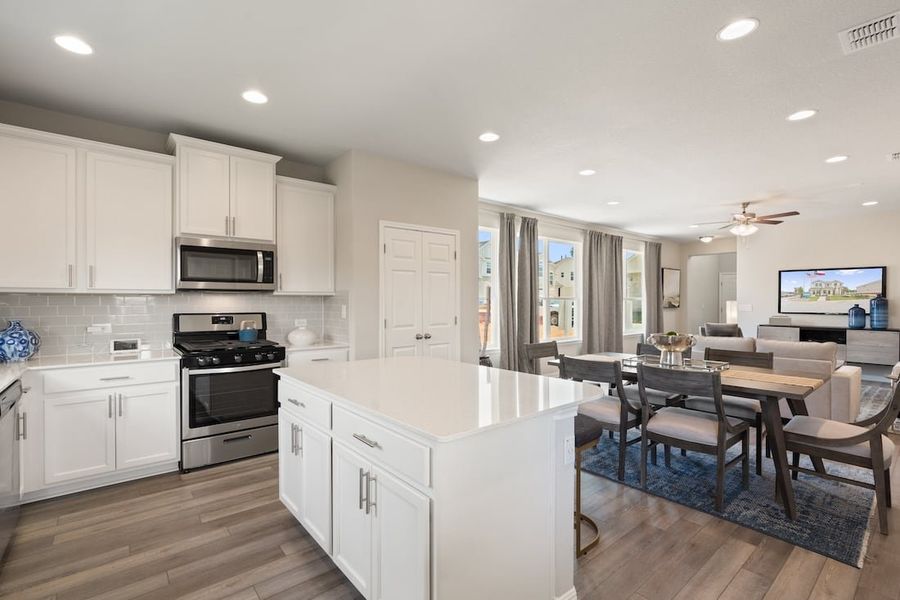 Furnished interior view inside a new home in Messinger Village, Austin (Image 7).