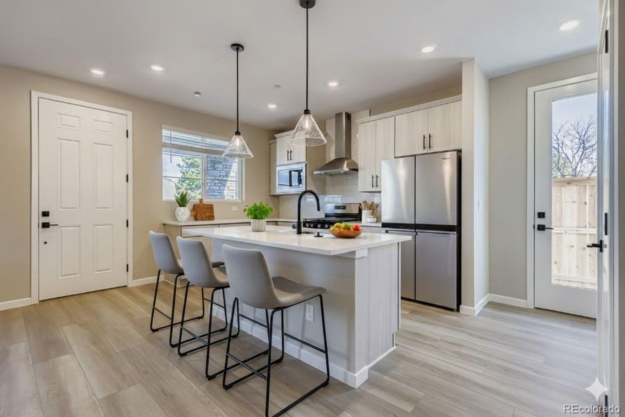 virtually staged kitchen