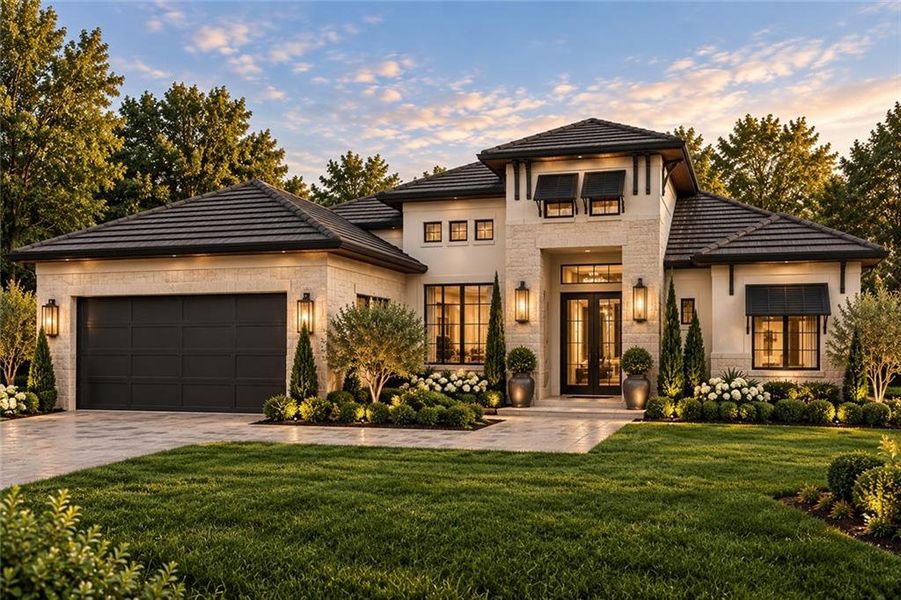 Front exterior of a new home in , Conyers, GA, highlighting curb appeal (Image 4).