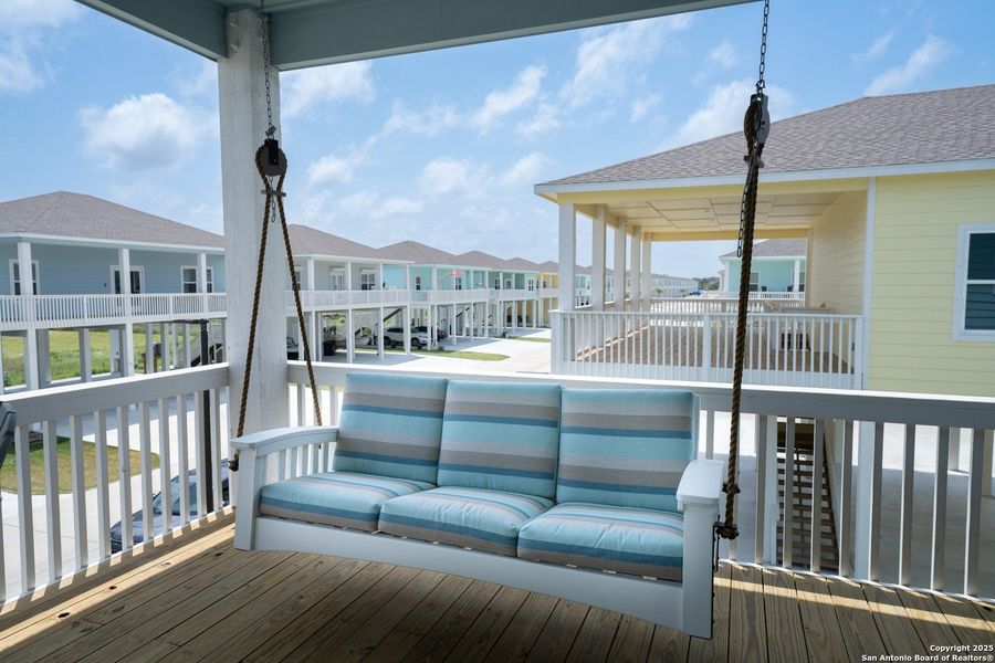 Exterior details and patio area of a home in , Rockport (Image 28).