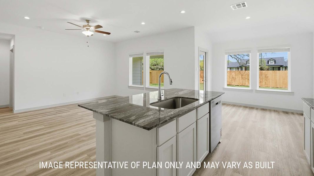Representative furnished interior of a home built from the Bellvue by D.R. Horton in China Grove, China (Image 5).