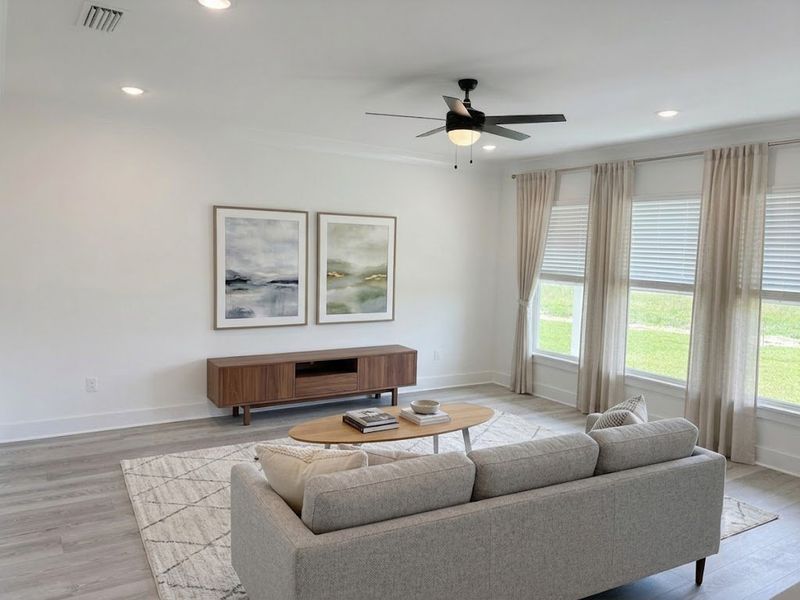 Furnished interior view inside a new home in Houston Place, Crestview (Image 4). Furnished interior view inside a new home in Houston Place, Crestview (Image 4).