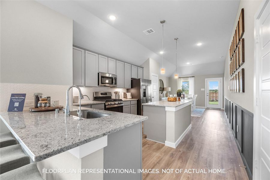 Furnished interior view inside a new home in Pinewood at Grand Texas, New Caney (Image 5).