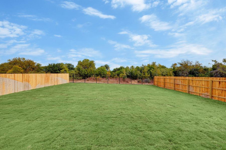 Exterior details and patio area of a home in Santa Rita Ranch - 60', Liberty Hill (Image 3).