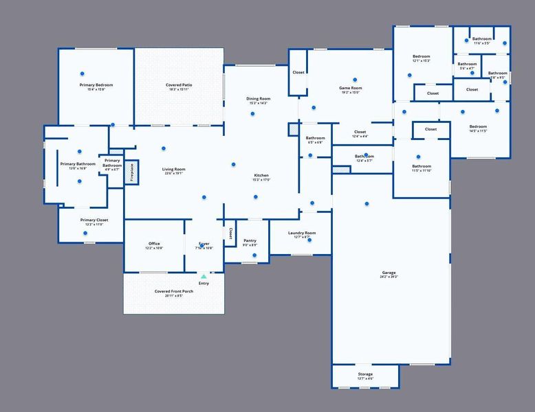 2D floor plan layout of this home in , Conroe, TX (Image 3).