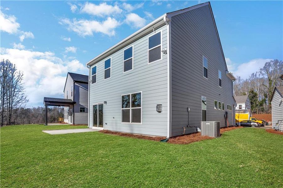 Exterior details and patio area of a home in Villas at Dawsonville, Dawsonville (Image 21). Exterior details and patio area of a home in Villas at Dawsonville, Dawsonville (Image 21).