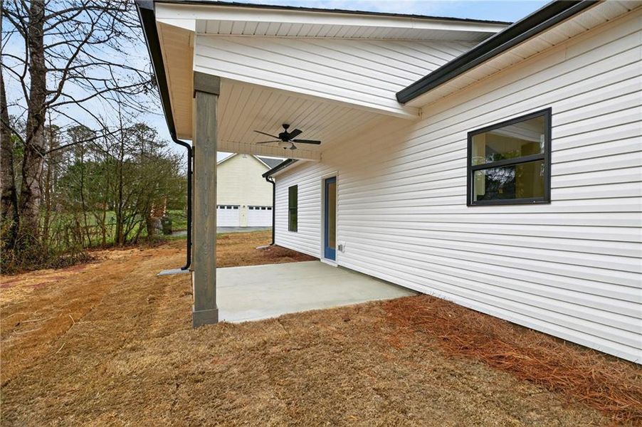 Exterior details and patio area of a home in , Cedartown (Image 22).