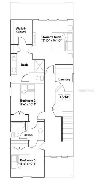 2D floor plan layout of this home in , Orlando, FL (Image 6).