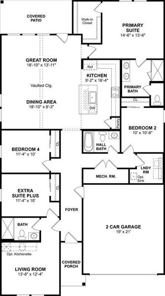 2D floor plan layout of this home in Caldwell Lakes, Dallas, TX (Image 4).