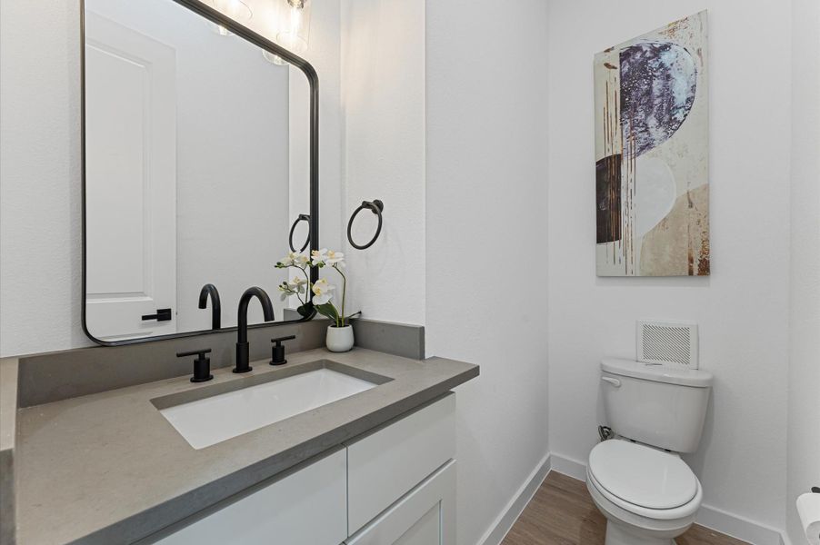 First floor powder bathroom