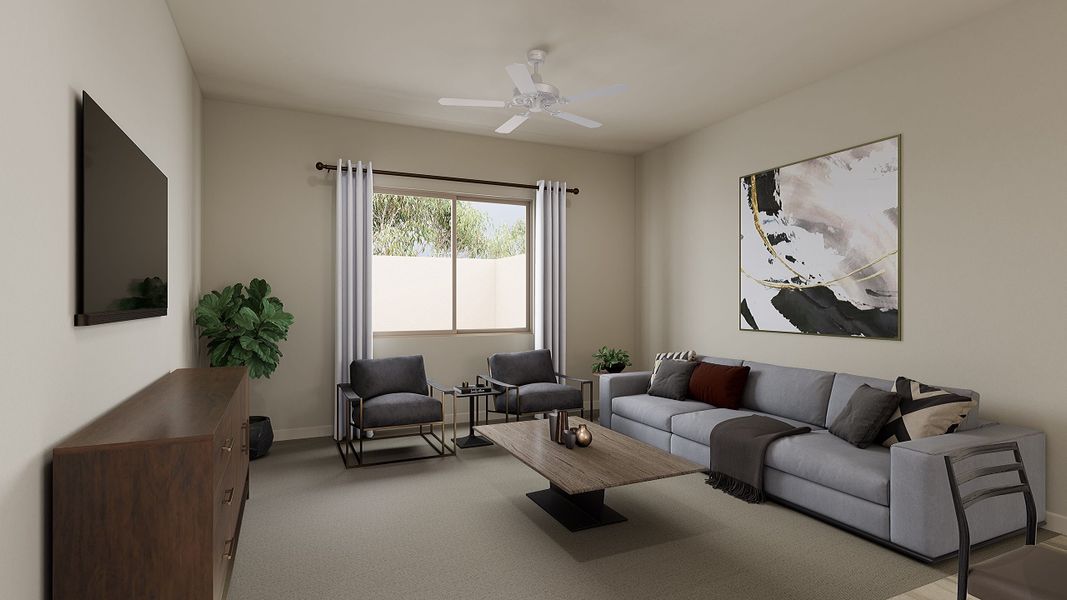 Representative furnished interior of a home built from the Verde Plan 5510 by Tri Pointe Homes in Abel Ranch, Goodyear (Image 11).