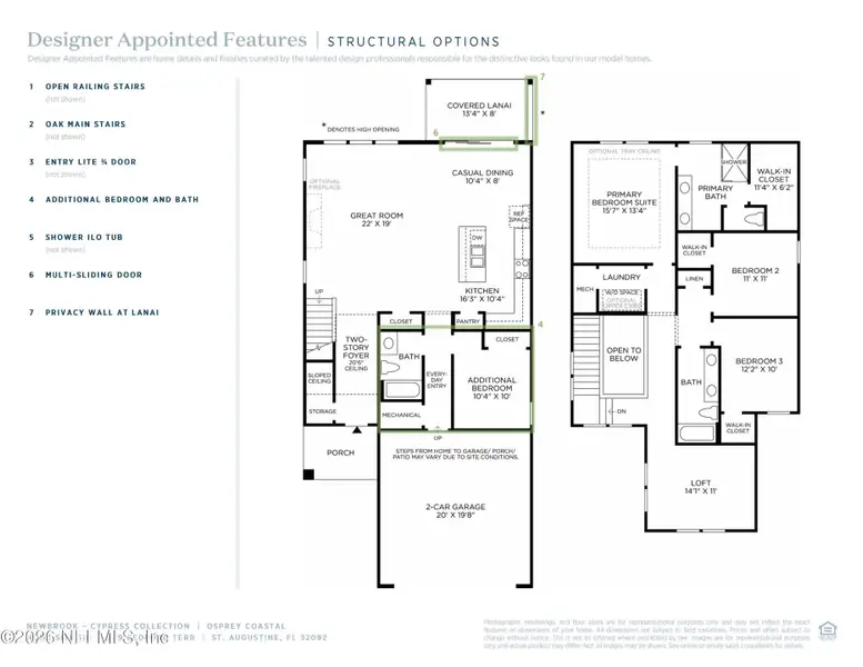 2D floor plan layout of this home in , St. Augustine, FL (Image 4).