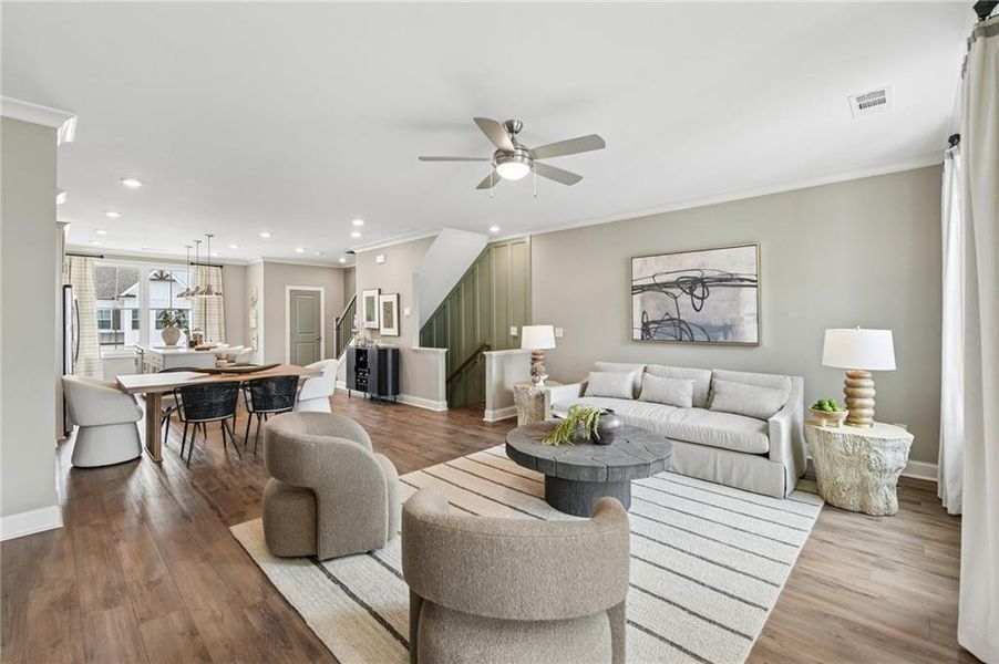 Furnished interior view inside a new home in Palisades, Cumming (Image 27). Furnished interior view inside a new home in Palisades, Cumming (Image 27).
