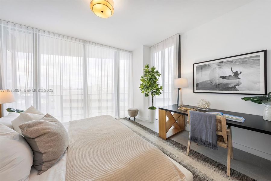 Furnished interior view inside a new home in Five Park, Miami Beach (Image 38).