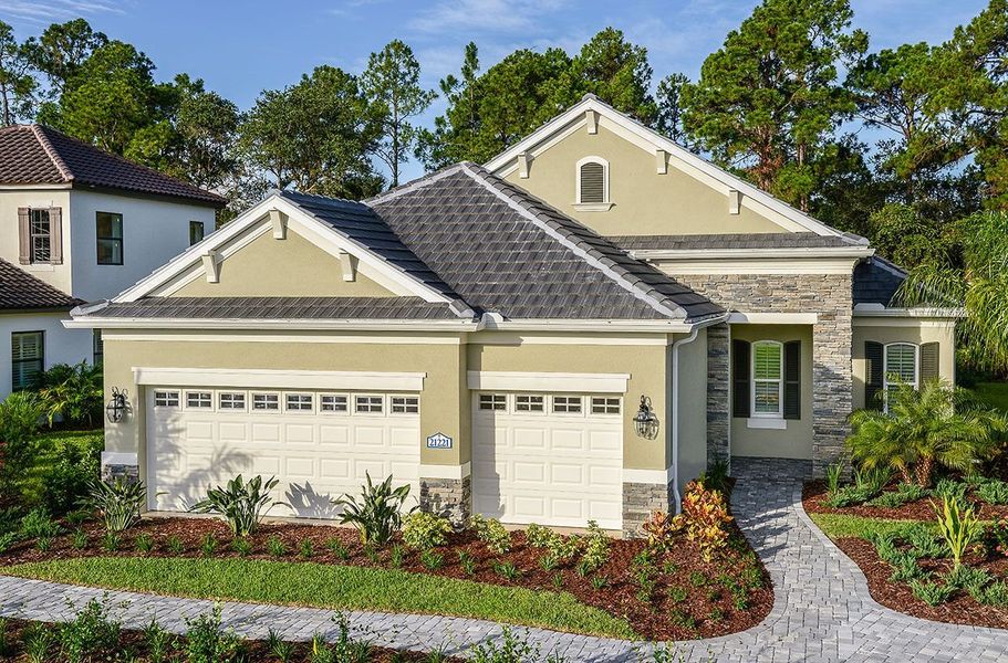 Representative exterior photo of a completed home built from the Sea Star by Neal Communities in Grand Palm, Venice, FL (Image 1). Representative exterior photo of a completed home built from the Sea Star by Neal Communities in Grand Palm, Venice, FL (Image 1).