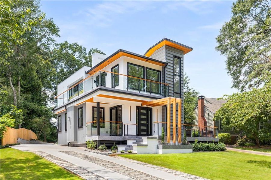 Front exterior of a new home in , Decatur, GA, highlighting curb appeal (Image 25).