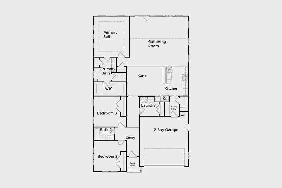 2D floor plan layout for the Chelsea by DRB Homes in McClure Farms, Columbia, TN (Image 3). 2D floor plan layout for the Chelsea by DRB Homes in McClure Farms, Columbia, TN (Image 3).