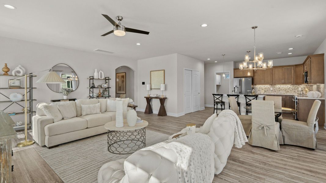 Representative furnished interior of a home built from the Capri IV by Epcon Communities in Courtyards by Carrell, Ocean Isle Beach (Image 19). Representative furnished interior of a home built from the Capri IV by Epcon Communities in Courtyards by Carrell, Ocean Isle Beach (Image 19).