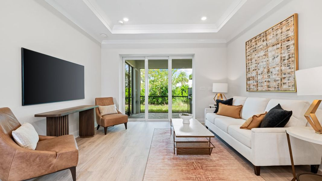 Representative furnished interior of a home built from the Verona by Taylor Morrison in Esplanade at Azario Lakewood Ranch, Lakewood Ranch (Image 7).
