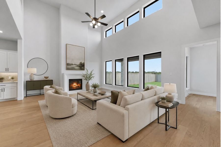 Furnished interior view inside a new home in Bridgeland 50′, Cypress (Image 6).