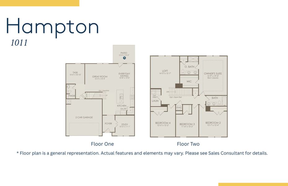 2D floor plan layout of this home in Solserra, Shallotte, NC (Image 3). 2D floor plan layout of this home in Solserra, Shallotte, NC (Image 3).