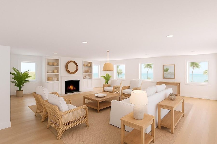 Virtual rendering of the living room space