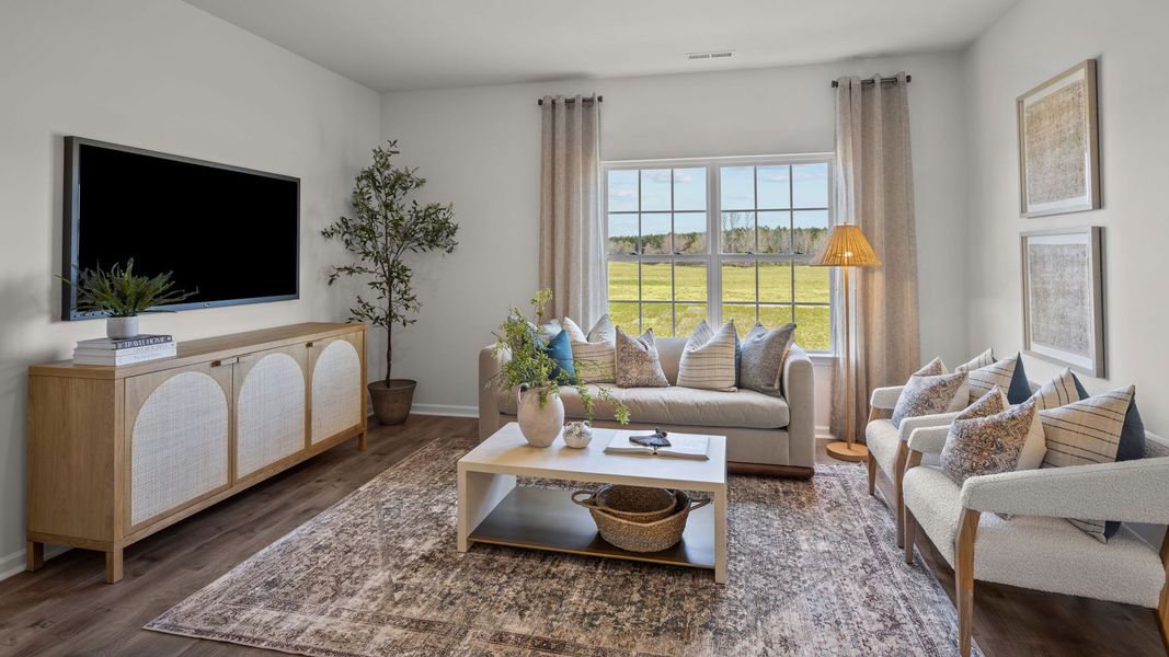 Furnished interior view inside a new home in East Ridge, Ayden (Image 15). Furnished interior view inside a new home in East Ridge, Ayden (Image 15).