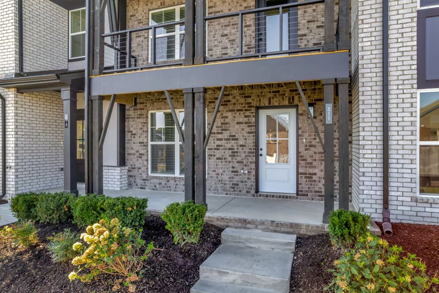 Representative exterior details of a home built from the Ingram Rowhome by Parkside Builders in Anderson Park, Hendersonville (Image 3).