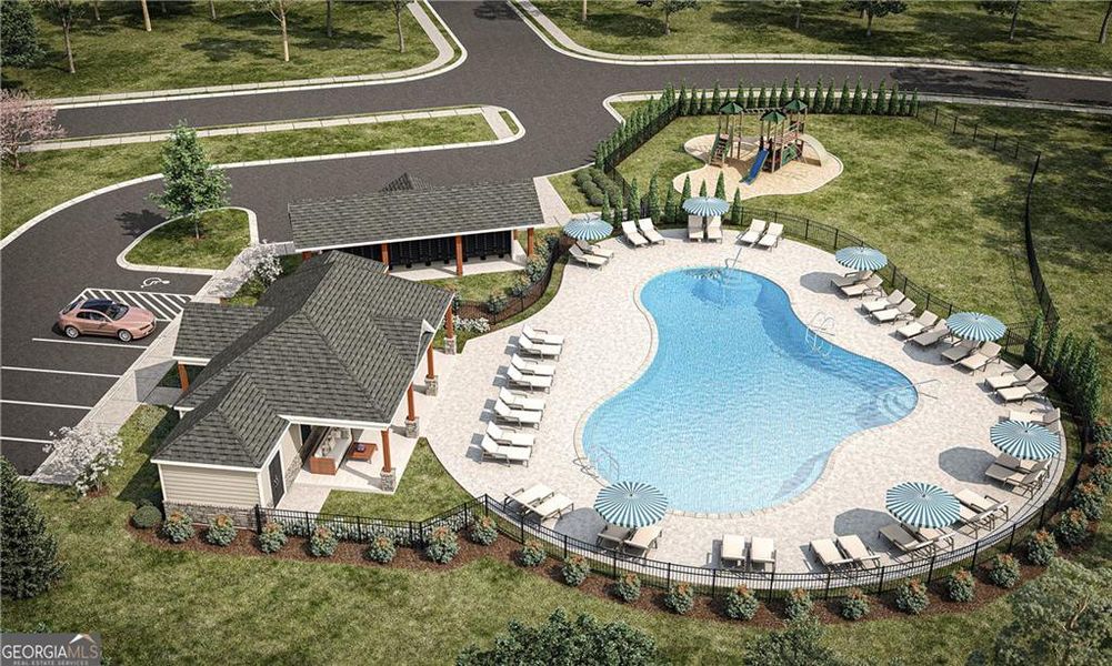 Community amenities in Evergreen Crossing, Locust Grove (Image 43).