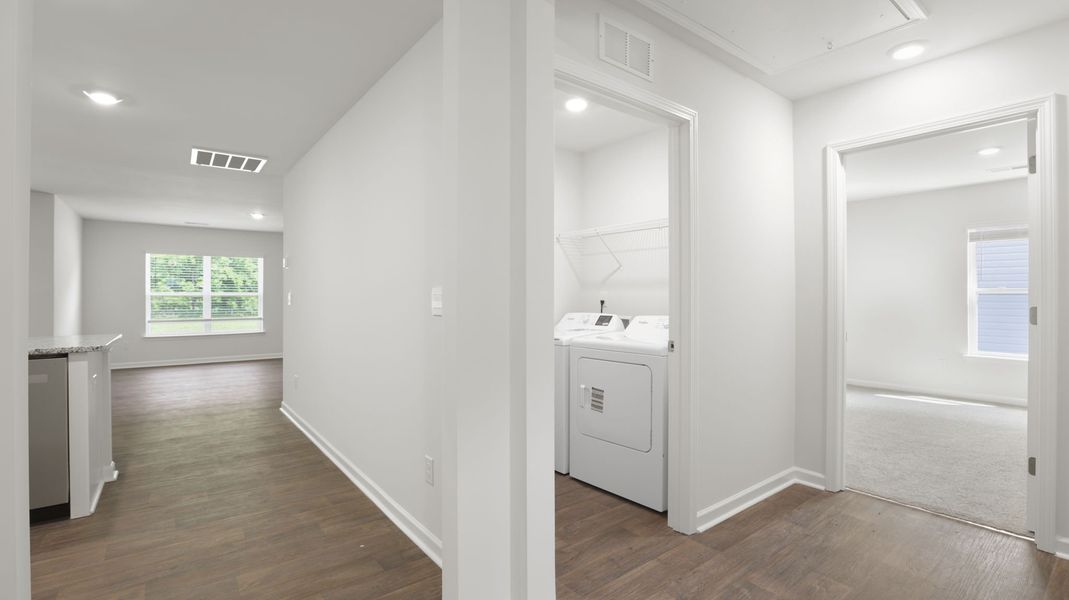 Spacious, unfurnished interior of a new home in Wildbrook Village, Waynesville (Image 18). Spacious, unfurnished interior of a new home in Wildbrook Village, Waynesville (Image 18).