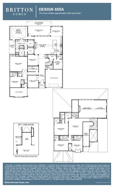 2D floor plan layout for the 655A by Britton Homes in Star Trail, Prosper, TX (Image 3). 2D floor plan layout for the 655A by Britton Homes in Star Trail, Prosper, TX (Image 3).