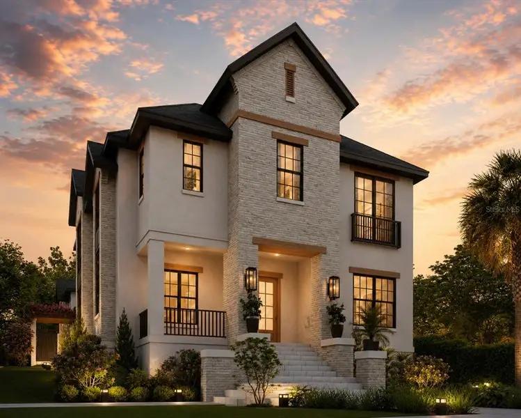 Front exterior of a new home in , Tampa, FL, highlighting curb appeal (Image 1). Front exterior of a new home in , Tampa, FL, highlighting curb appeal (Image 1).